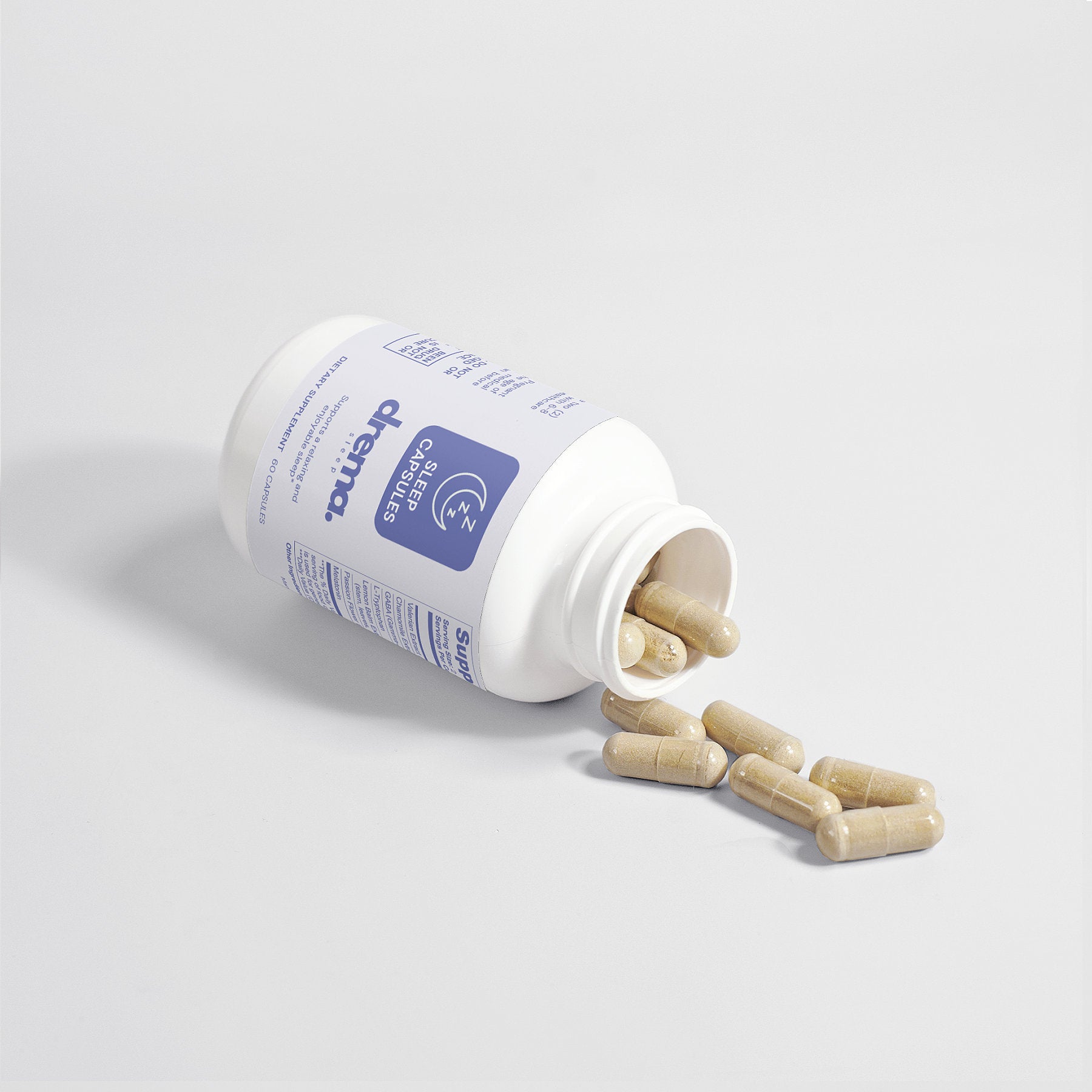 Sleep Capsules with Valerian, Chamomile & GABA for Restful Sleep